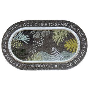 Plant Printed PVC Roll Door Mat  