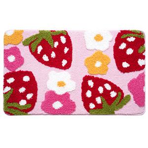Fruits And Flowers Bathroom Floor Mat   