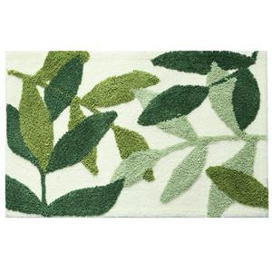 Embroidered Leaf Bath Mat