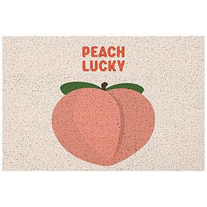 Peach Printed Coil Floor Mat