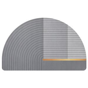 Semi-circular Printed Bath Mat