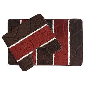 2-piece Set Of Minimalist Bathroom Floor Mats