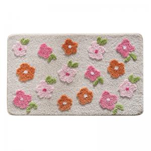 Simplicity Flower Bathroom Floor Mat 