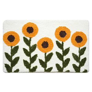 Simplicity Flower Bathroom Floor Mat  